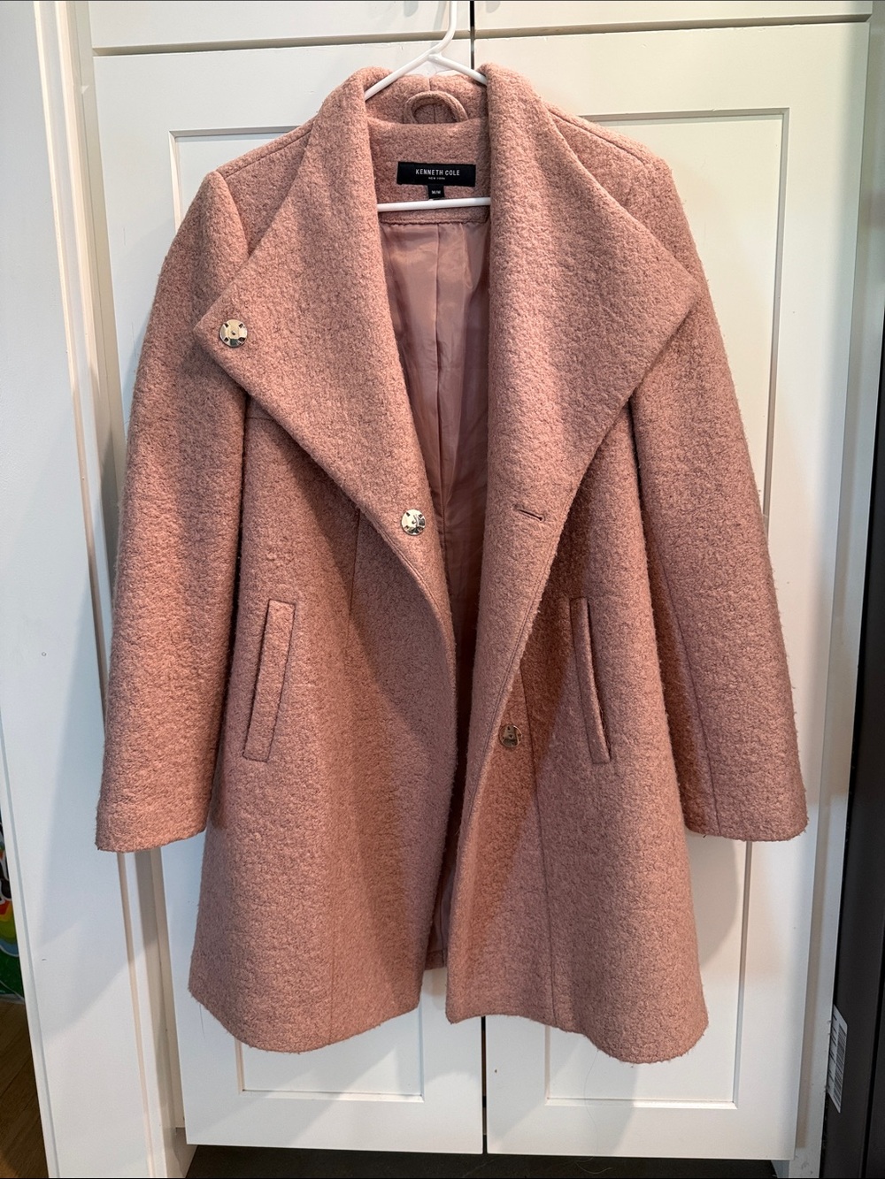 Kenneth Cole Women's Dusty Rose Wool-Blend Pea Coat
